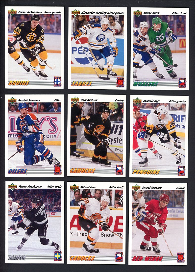 1991 Upper Deck Hockey Eurostars Complete Set 560127