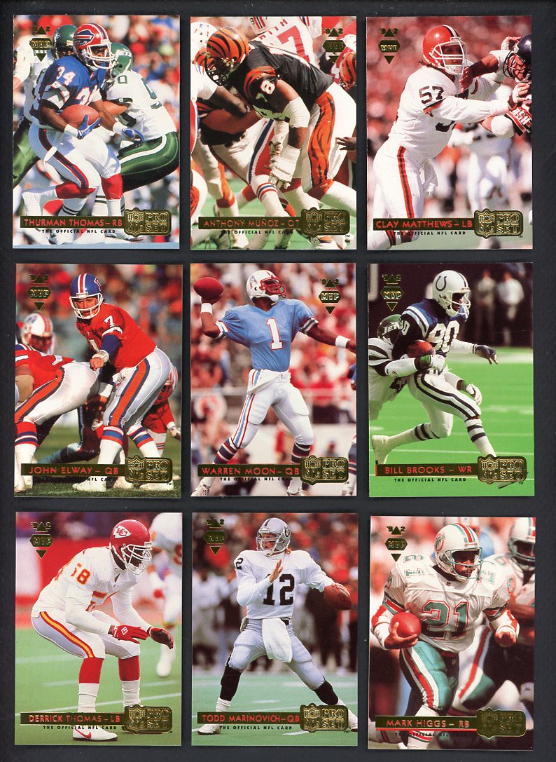1992 Pro Set Football MVP Complete Set 560160
