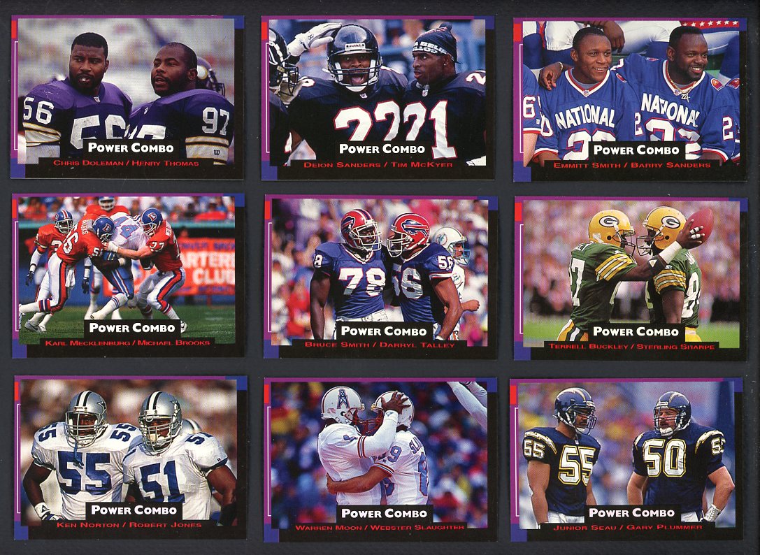 1993 Pro Set Power Football Power Combos Complete Set 560161