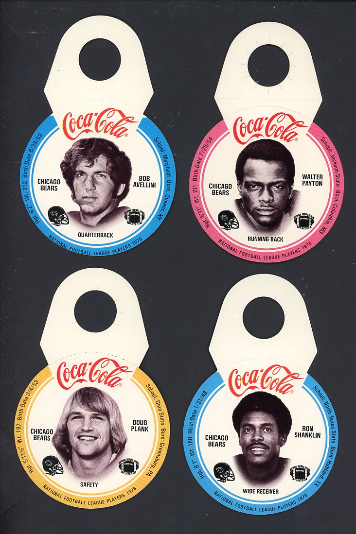 1976 Coca Cola Chicago Bears Discs Complete Set 560211