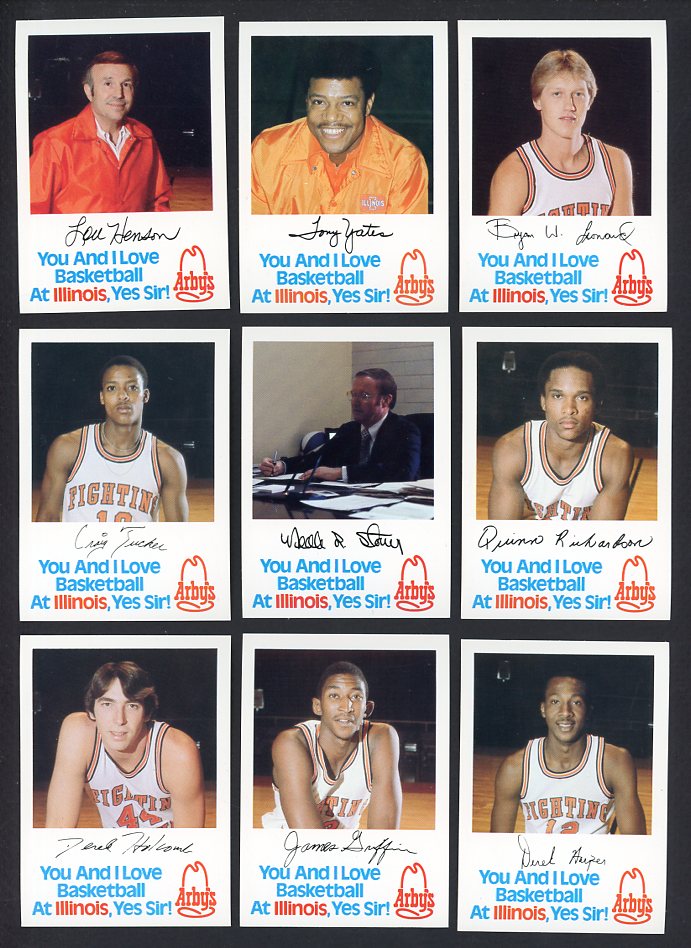 1980 Arbys University Of Illinois Basketball Complete Set 560335