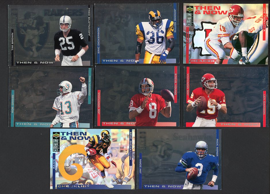 1994 UD Choice Football Then & Now Complete Set Lot Of 11 560390