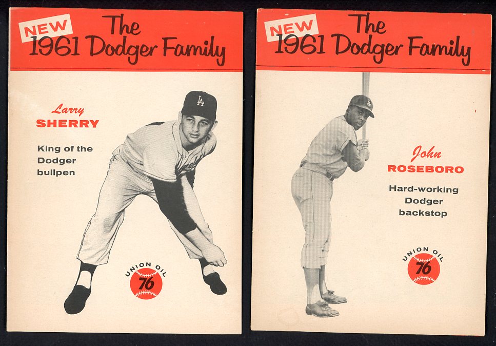 1961 Union Oil Los Angeles Dodgers Booklets Set Lot 14 Diff 560507