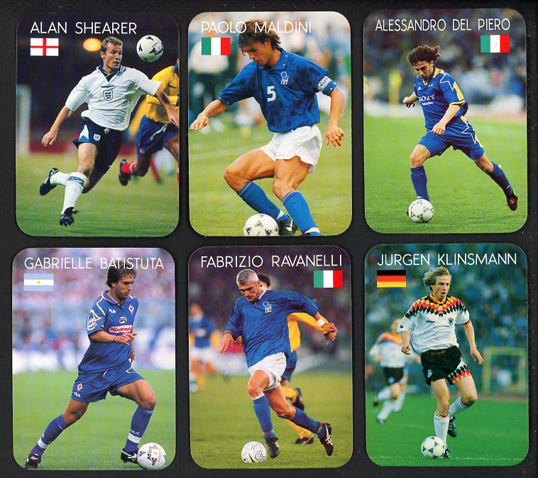 1998 M.W. Europe LTD Soccer Card Pocket Calendar Set Lot 6 Diff 560516
