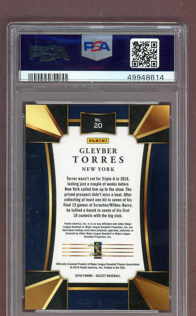 2018 Panini Chronicles #020 Gleyber Torres Yankees PSA 10 GEM MINT Select 561524