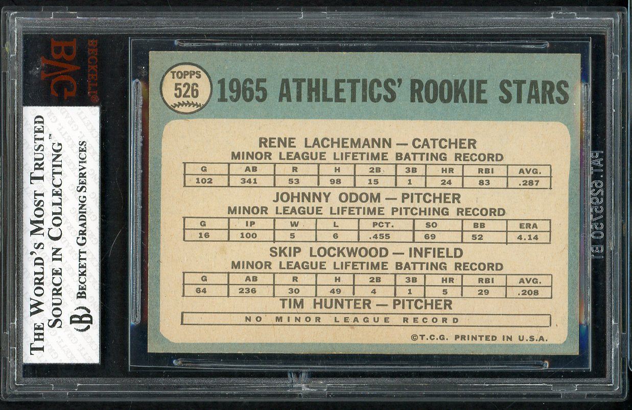 1965 Topps Baseball #526 Catfish Hunter A's BVG 7.5 NM+ 561747
