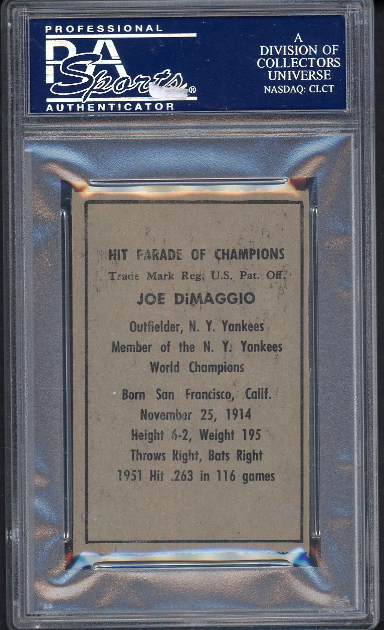 1952 Berk Ross Joe DiMaggio Yankees PSA 7 NM 561818