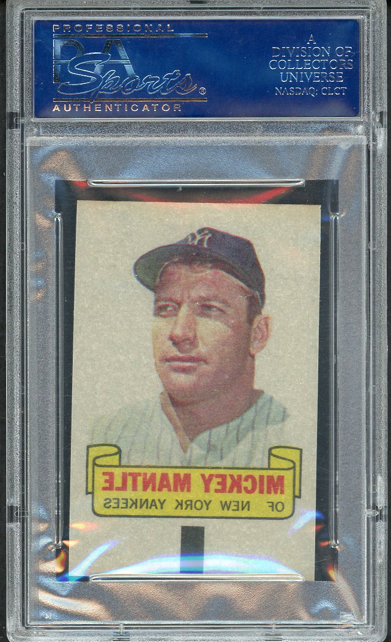 1966 Topps Baseball Rub Offs Mickey Mantle Yankees PSA 9 MINT 561870