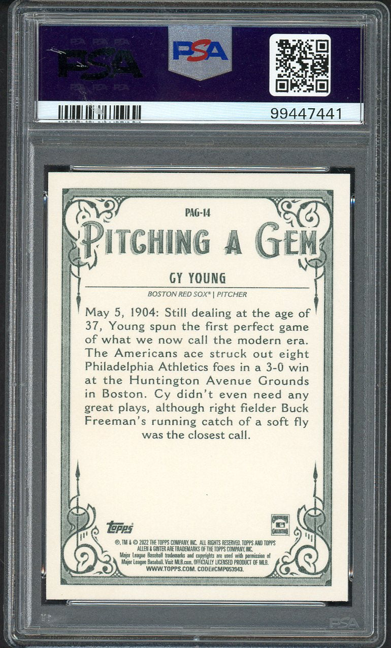 2022 Topps Allen & Ginter #PAG14 Cy Young Red Sox PSA 10 GEM MINT 562339