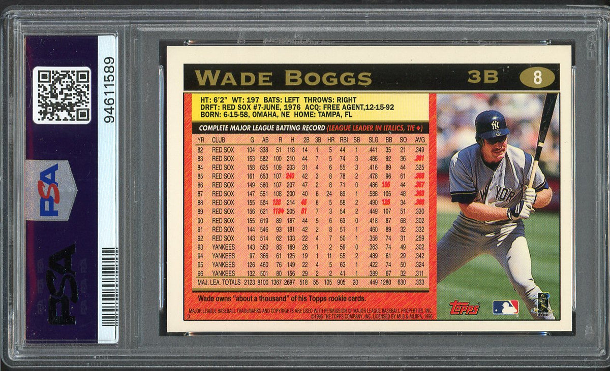 1997 Topps #008 Wade Boggs Yankees PSA 10 GEM MINT 562421