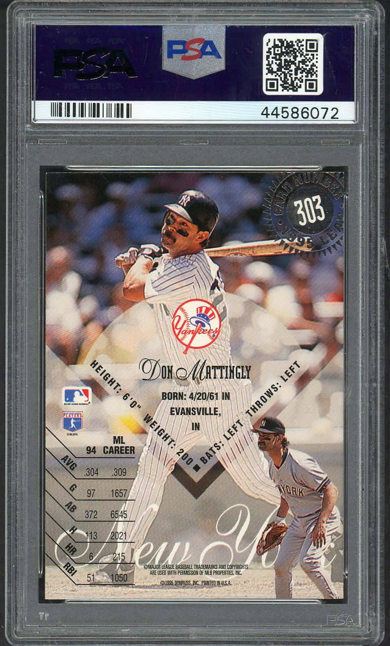 1995 Leaf #303 Don Mattingly Yankees PSA 8 NM/MT 562656
