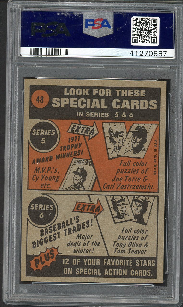 1972 Topps Baseball #048 John Ellis IA Yankees PSA 8 NM/MT 563261