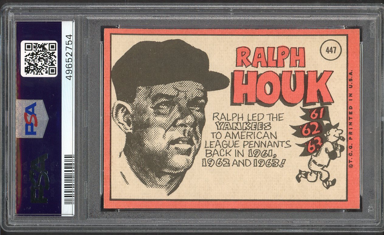 1969 Topps Baseball #447 Ralph Houk Yankees PSA 5 EX 563389