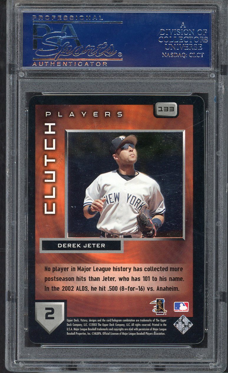 2003 Upper Deck Victory #133 Derek Jeter Yankees PSA 10 GEM MINT 563489