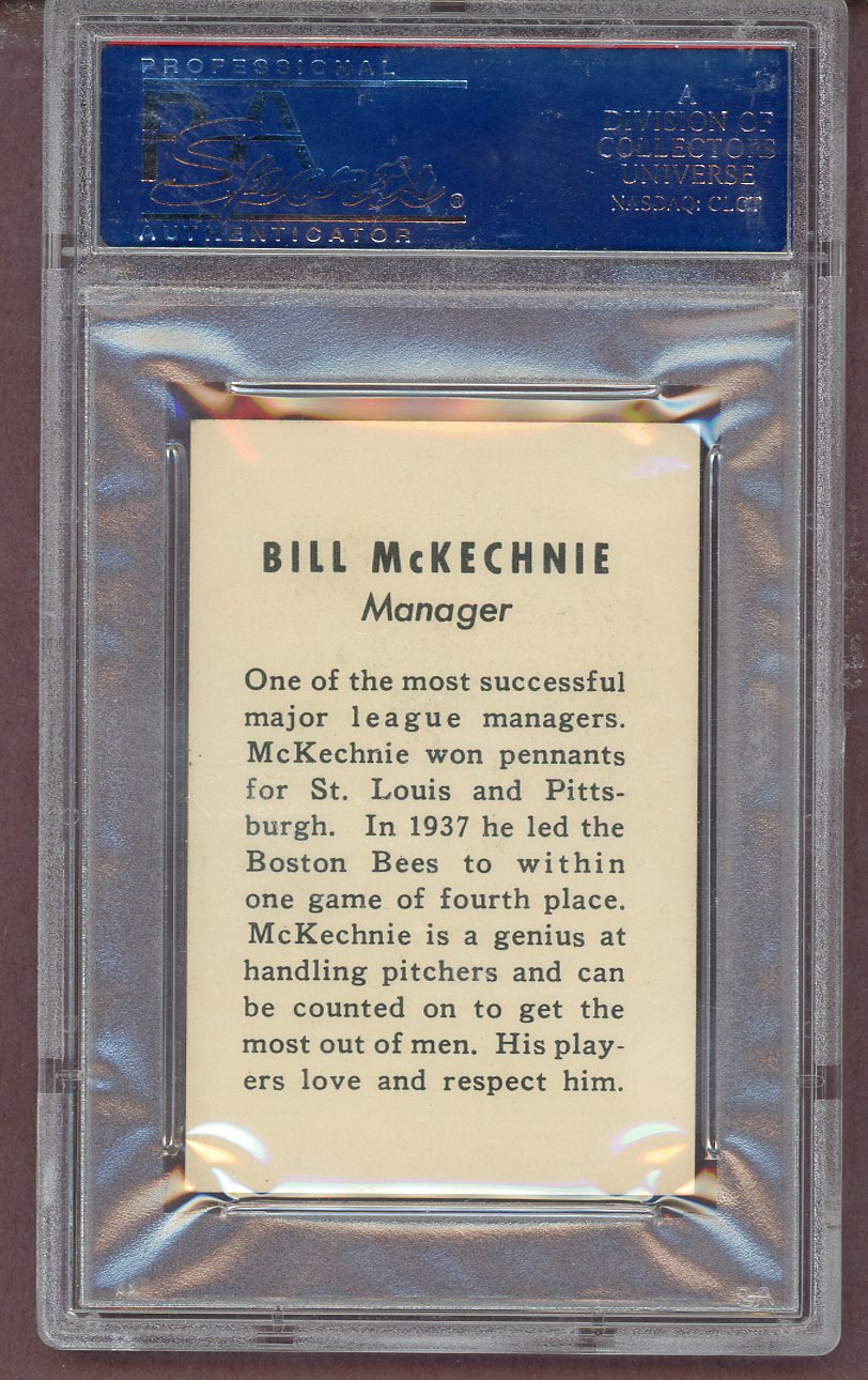 1939 Cincinnati Reds Team Issue Bill McKechnie PSA 5 EX 563597