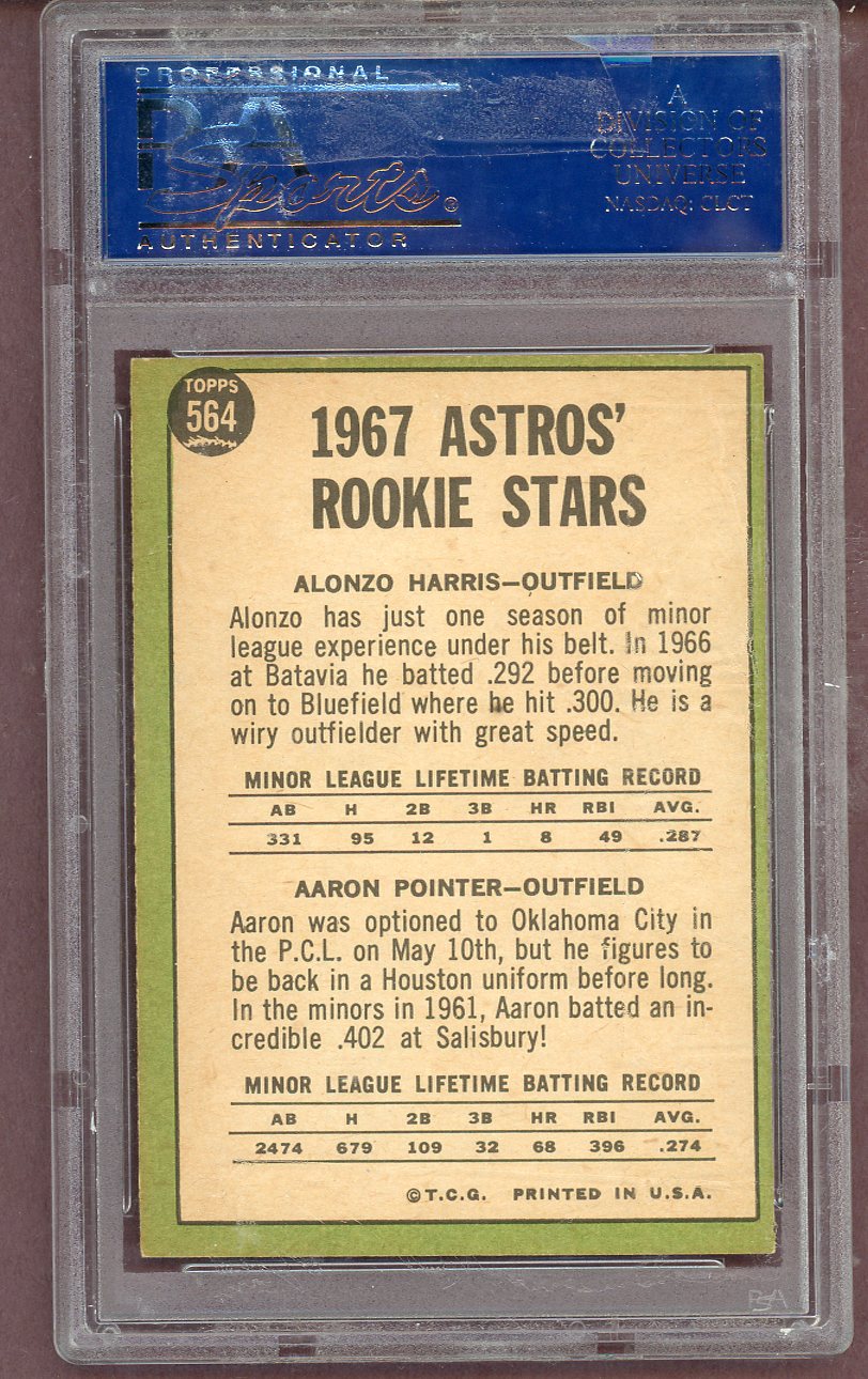 1967 Topps Baseball #564 Alonzo Harris Astros PSA 7 NM 563802