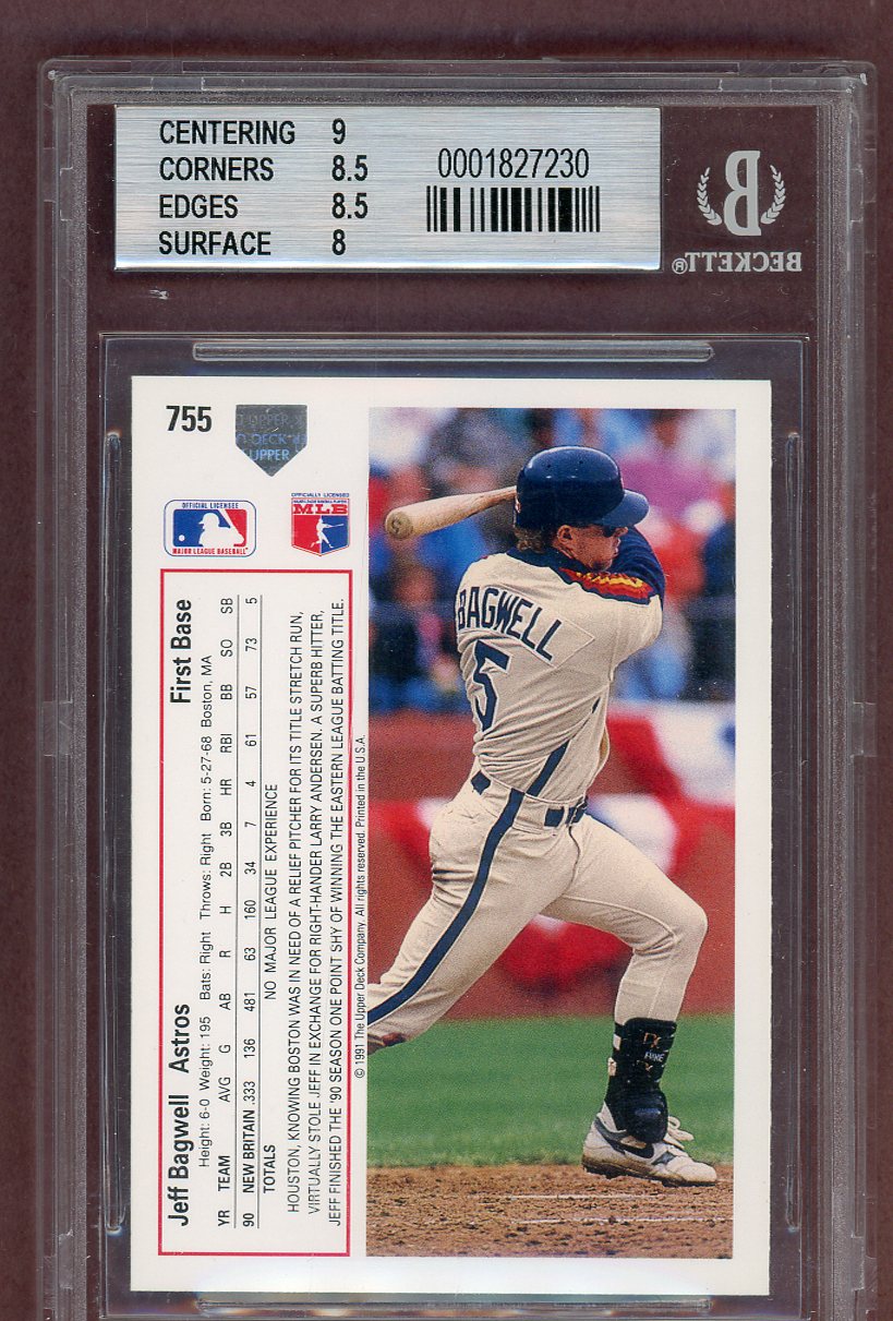 1991 Upper Deck #755 Jeff Bagwell Astros BVG 8.5 NM/MT+ 563976
