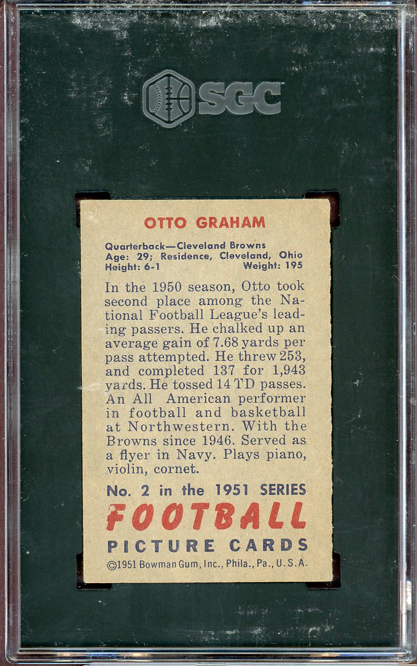 1951 BOWMAN #002 OTTO GRAHAM BROWNS SGC 5 EX 564014