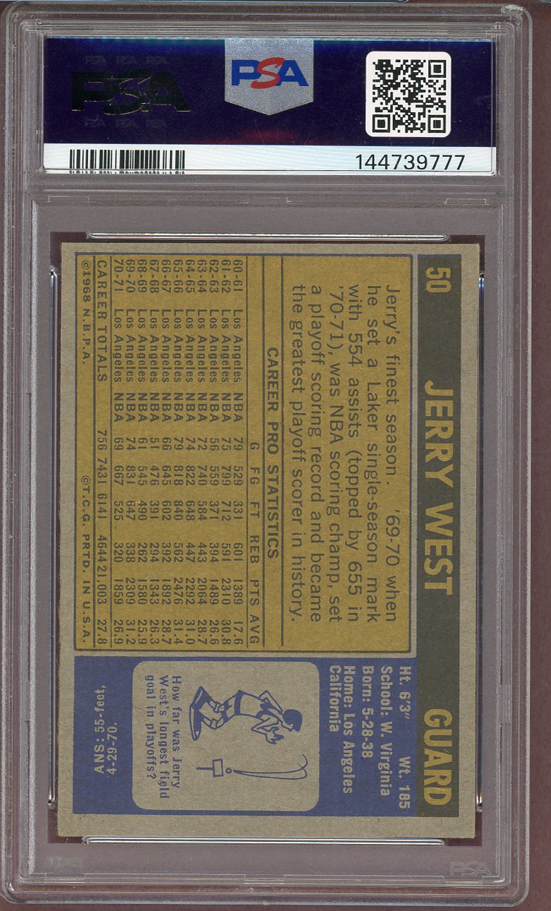1971 TOPPS #050 JERRY WEST LAKERS PSA 6 EX-MT 564071