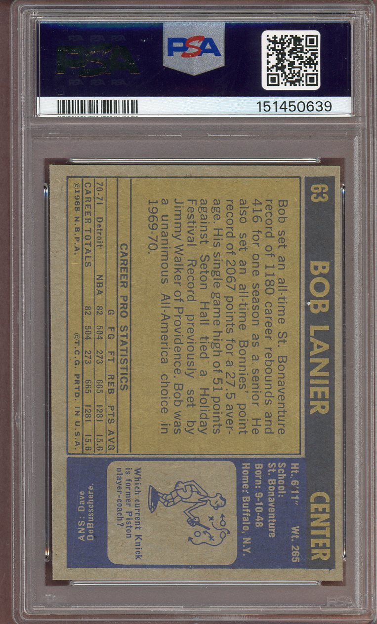 1971 TOPPS #063 BOB LANIER TIGERS PSA 6 EX-MT 564084