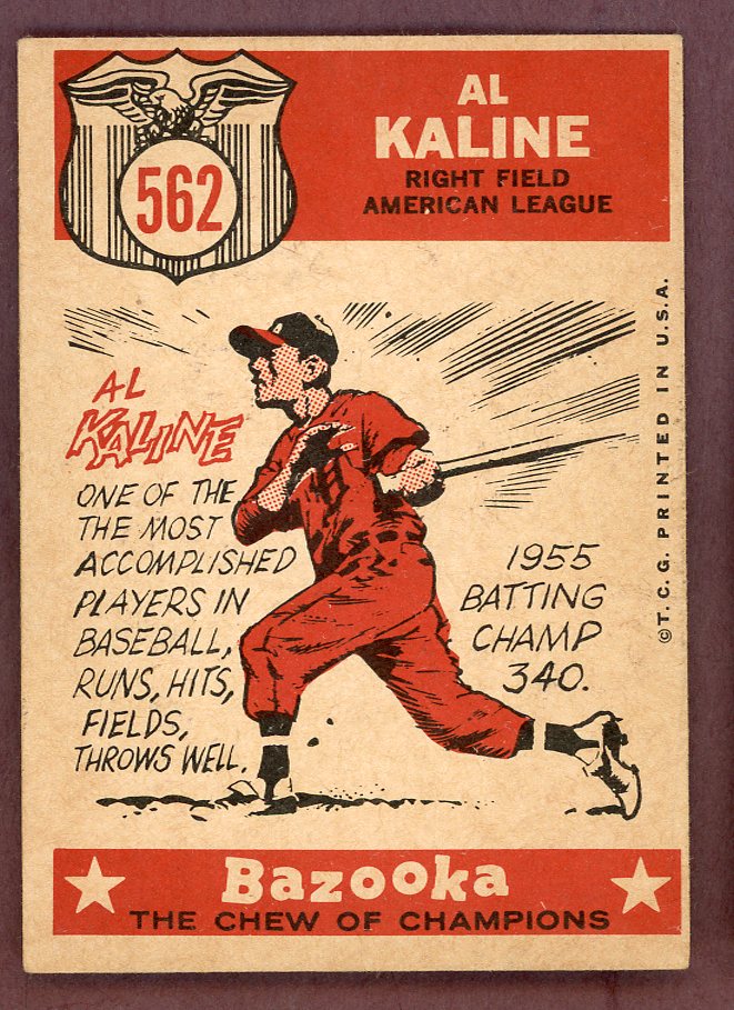 1959 Topps Baseball #562 Al Kaline A.S. Tigers EX 564502