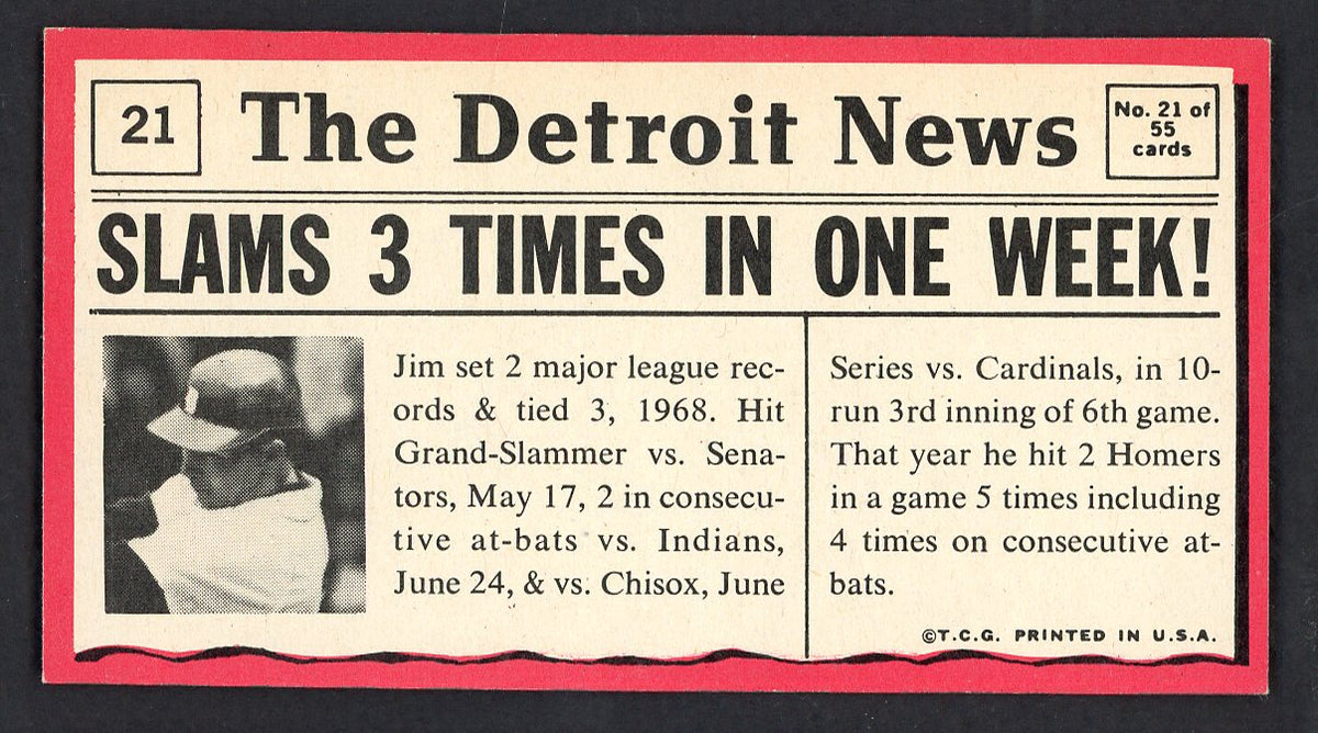 1971 Topps Baseball Greatest Moments #021 Jim Northrup Tigers EX 564833