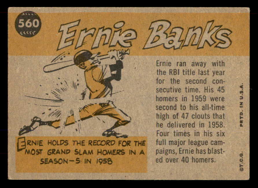 1960 Topps Baseball #560 Ernie Banks A.S. Cubs EX+/EX-MT 565604