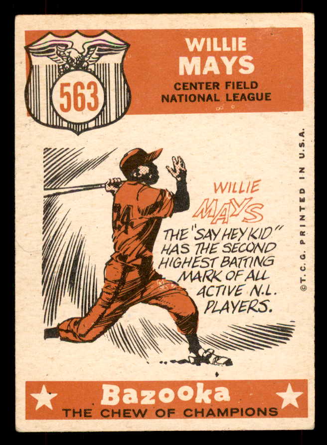 1959 Topps Baseball #563 Willie Mays A.S. Giants EX 565746