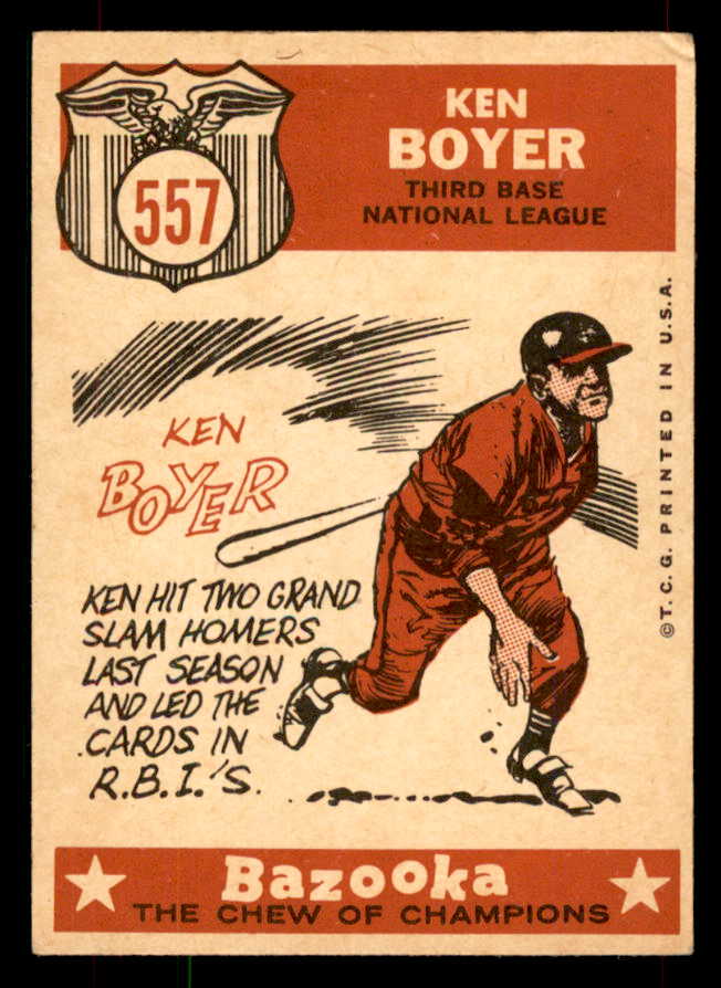 1959 Topps Baseball #557 Ken Boyer A.S. Cardinals VG-EX 565790