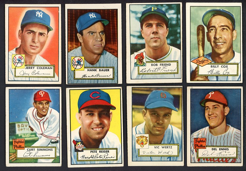 1952 Topps Set Lot 52 Diff VG/VG-EX Bauer Friend Coleman 566424