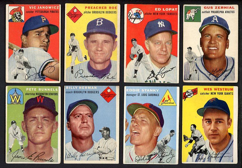 1954 Topps Set Lot 103 Diff VG/VG-EX Lopat Herman Roe 566427