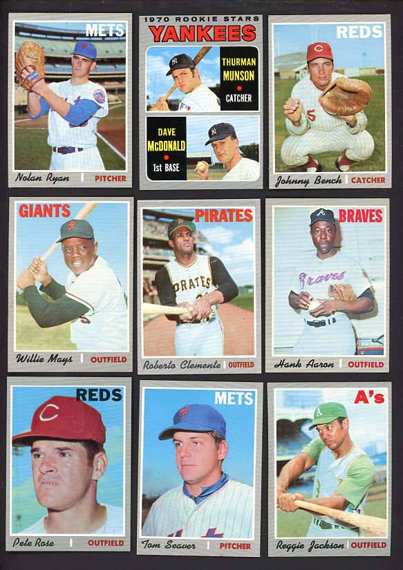 1970 Topps Baseball Complete Set EX-MT Ryan Bench Mays 566439