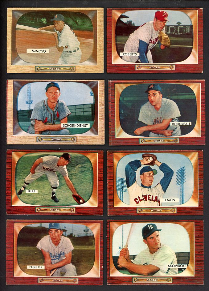 1955 Bowman Set Lot 226 Diff EX-MT Roberts Minoso Lemon 567115