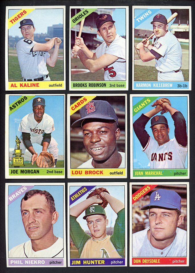 1966 Topps Set Lot 490 Diff EX-MT Kaline Robinson Killebrew 567121