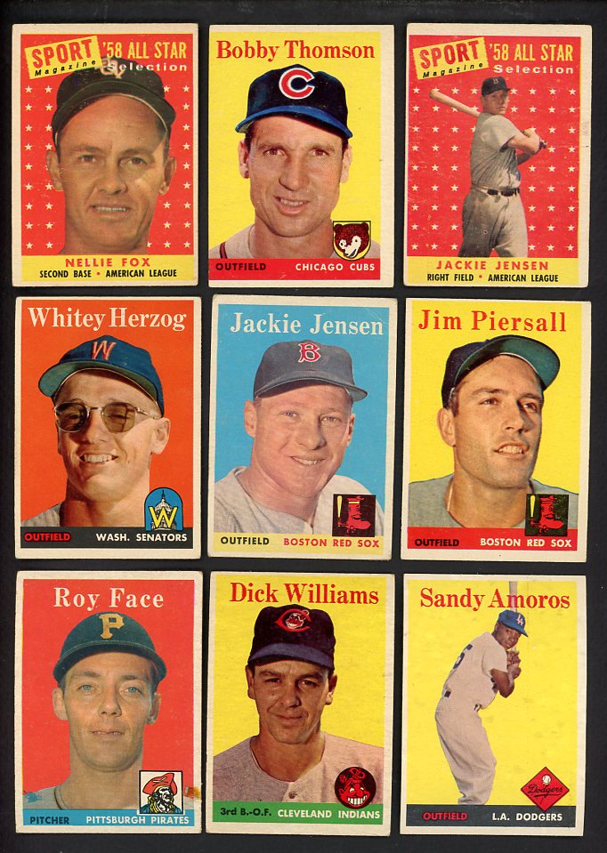 1958 Topps Set Lot 105 Diff VG-EX Fox Jensen Thomson 567123