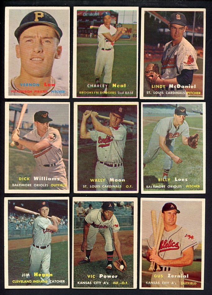 1957 Topps Set Lot 82 Diff EX/EX+ Law Neal Moon 567130