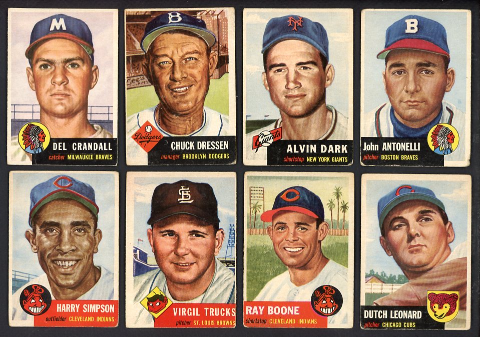 1953 Topps Set Lot 28 Diff VG Dressen Crandall Dark 567132