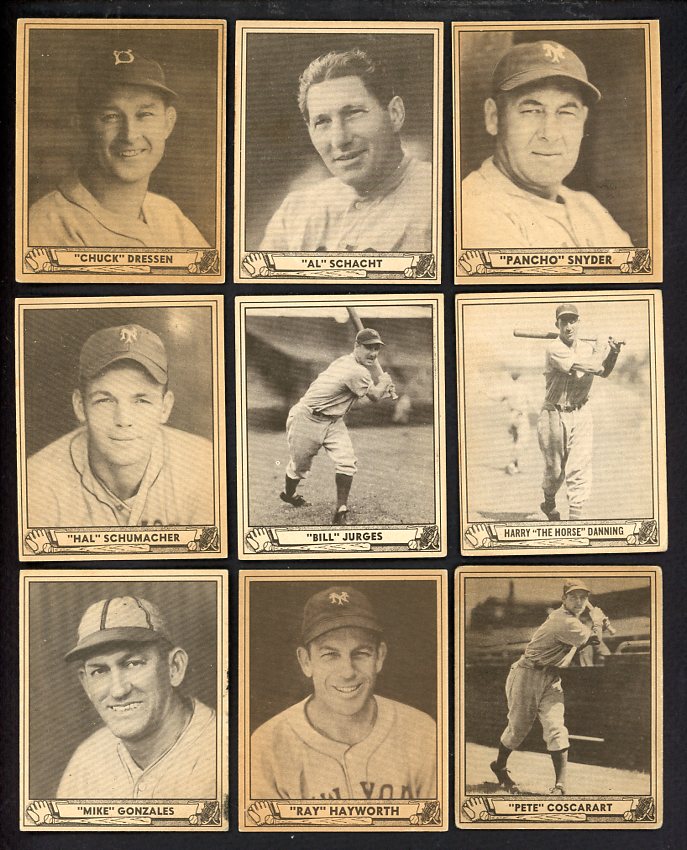 1940 Play Ball Set Lot 12 Diff Mid Grade Schacht Dressen 567143