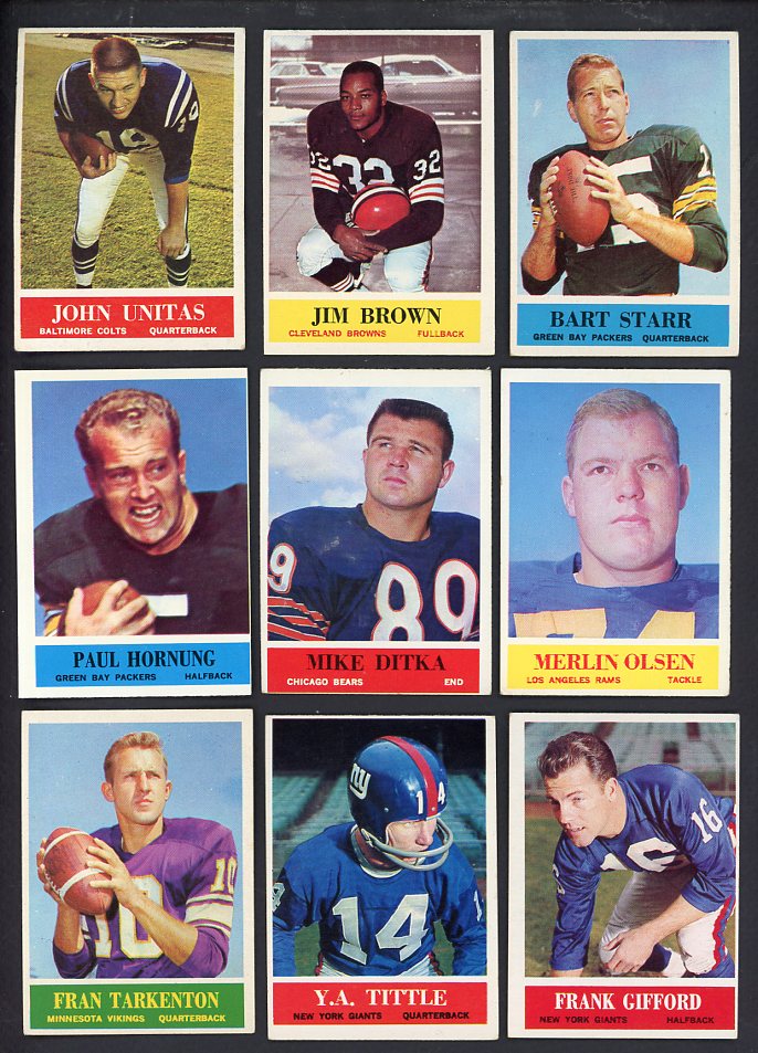 1964 Philadelphia Football Complete Set EX+ Brown Unitas 567168