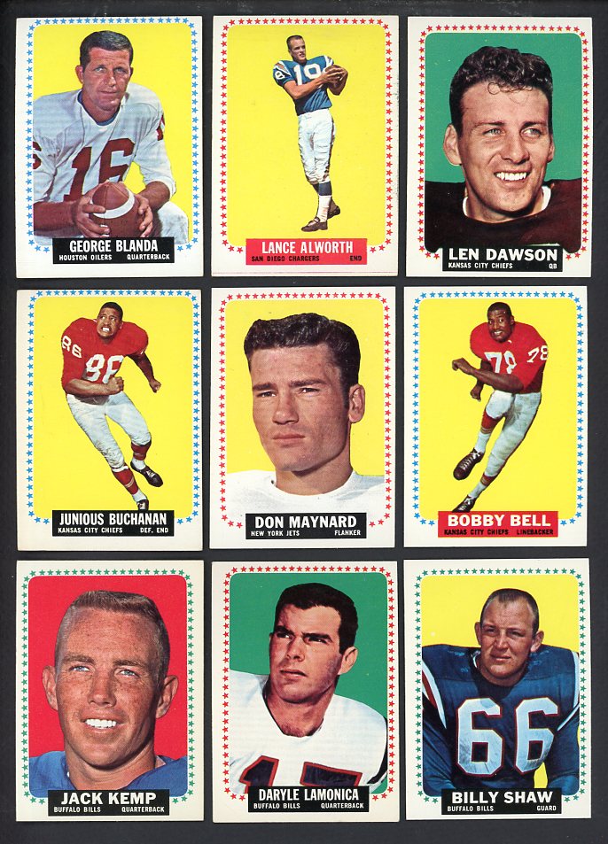 1964 Topps Football Complete Set EX+/EX-MT Alworth Dawson 567169