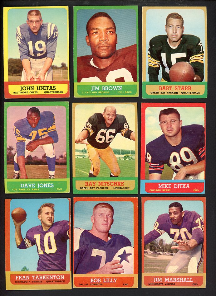 1963 Topps Football Complete Set VG-EX/EX Brown Unitas Lilly 567174