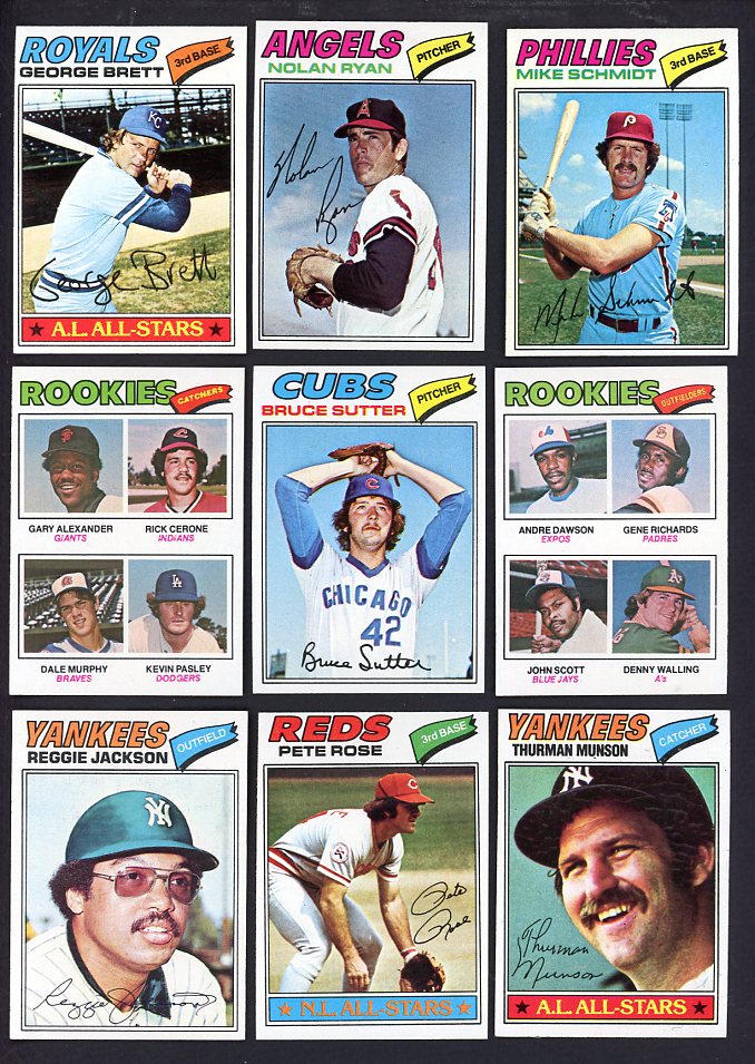 1977 Topps Baseball Complete Set EX-MT Dawson Ryan Brett 567178