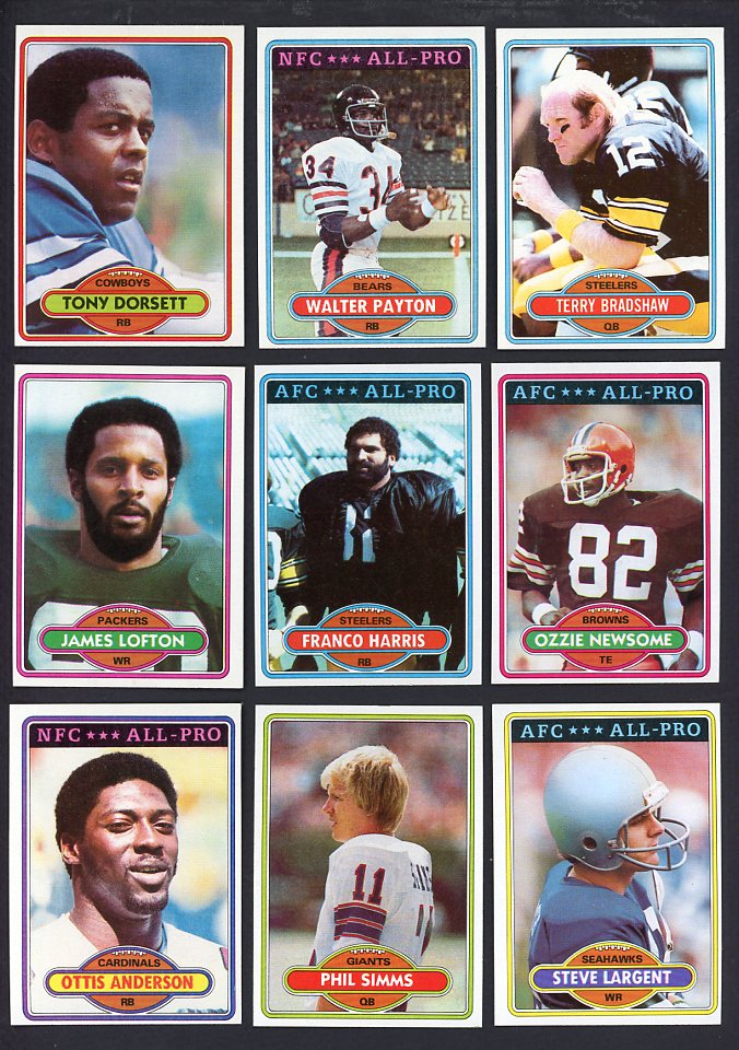 1980 Topps Football Complete Set EX-MT Payton Dorsett Simms 567253