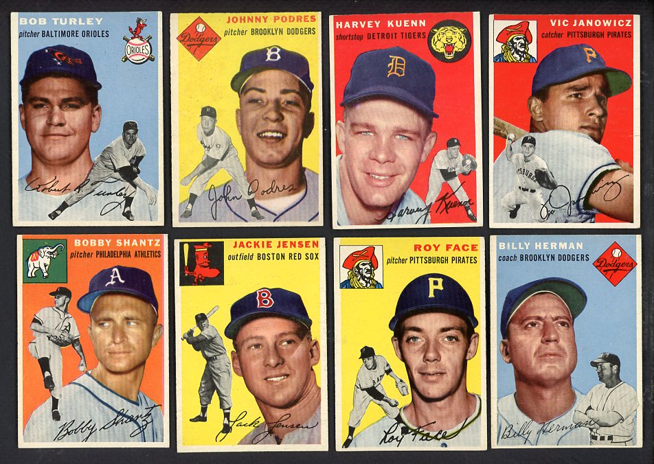 1954 Topps Set Lot 85 Diff EX-MT Kuenn Podres Turley 567255