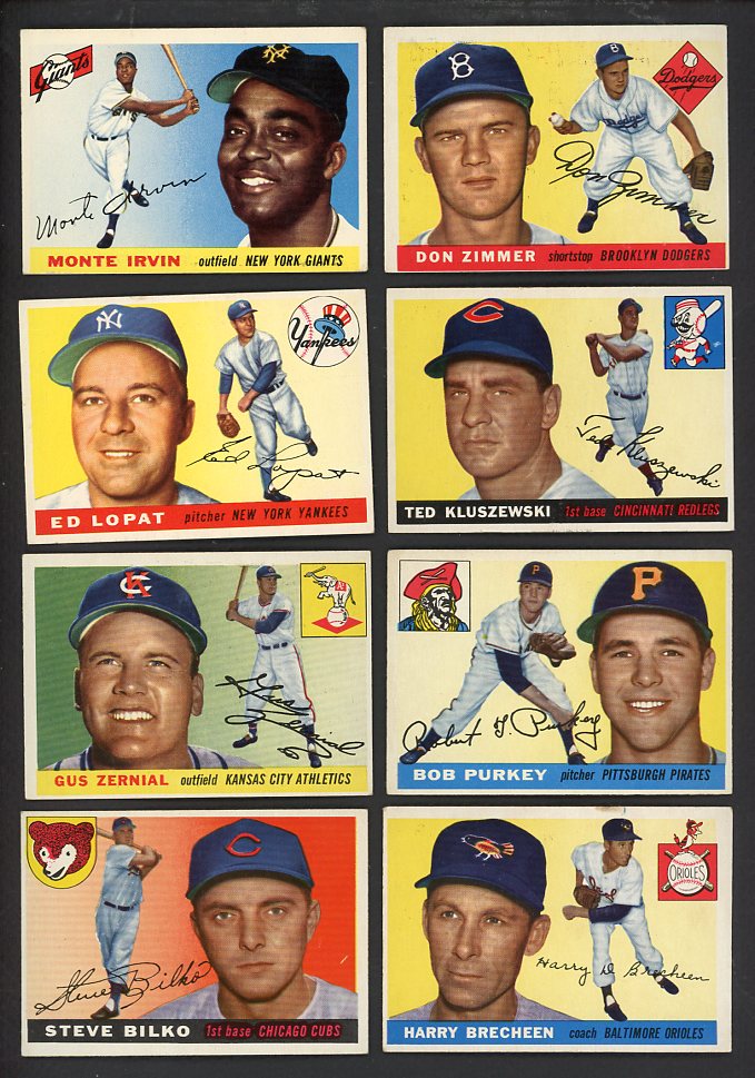 1955 Topps Set Lot 30 Diff EX+/EX-MT Kluszewski Irvin Zimmer 567261