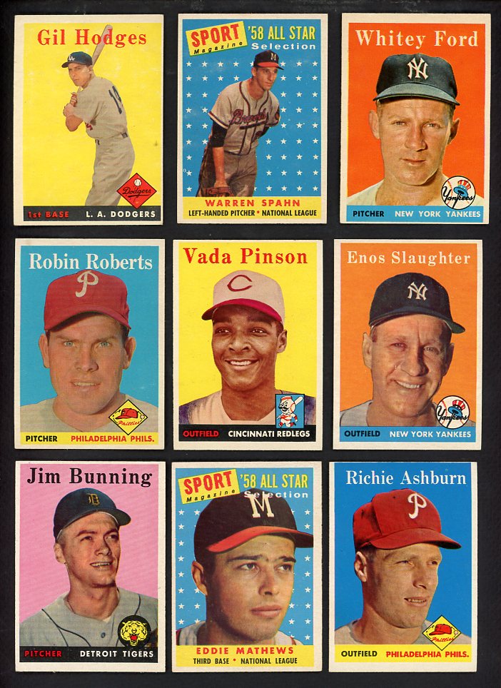 1958 Topps Set Lot 246 Diff EX-MT Pinson Ford Mathews 567546