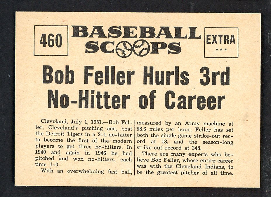 1961 Nu Card Scoops #460 Bob Feller Indians EX-MT 567576