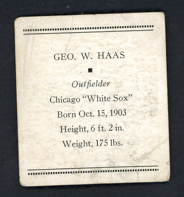 1933 Tattoo Orbit Geo Haas White Sox GD-VG 567710