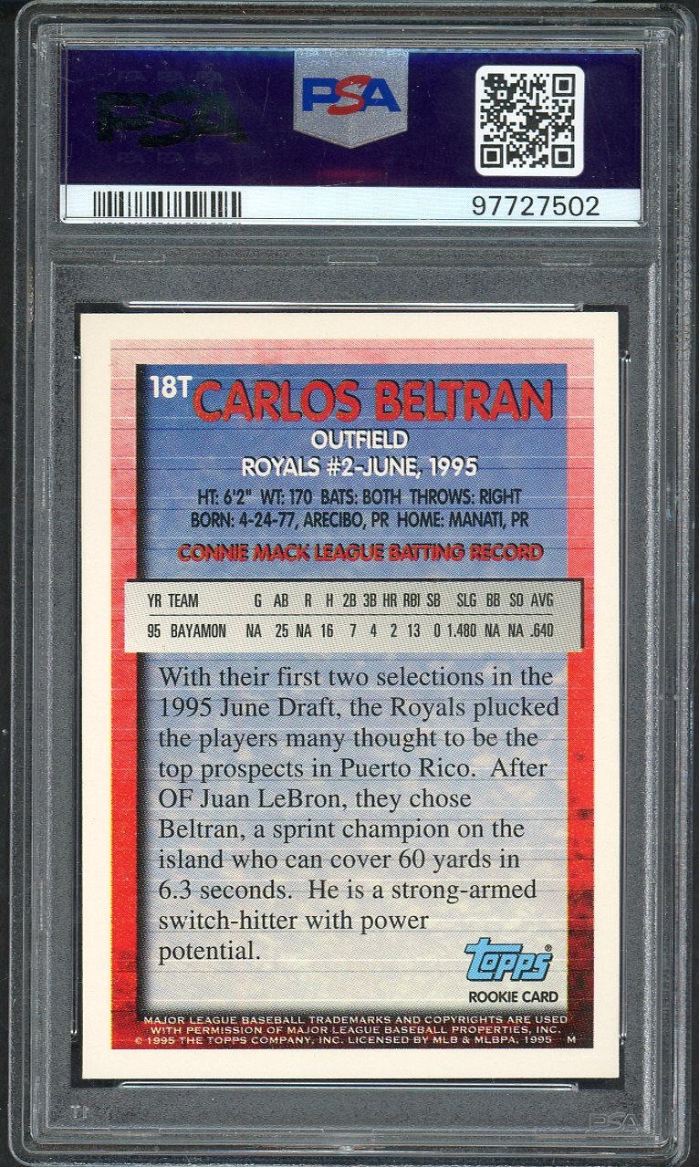 1995 Topps Traded #018t Carlos Beltran Royals PSA 7 NM 567740