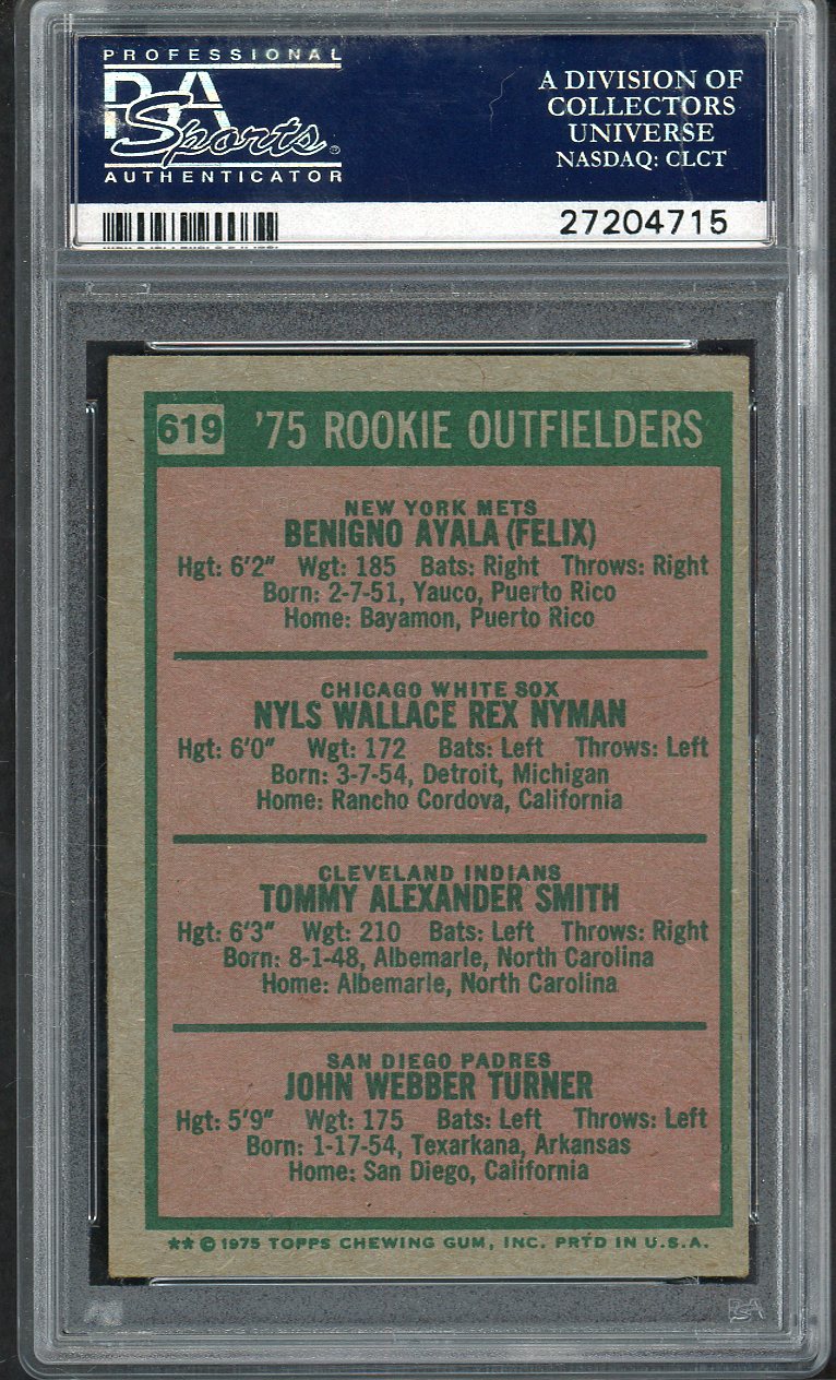 1975 Topps Baseball #619 Benny Ayala Mets PSA 3 VG 567814